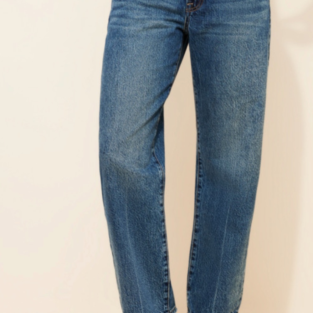 Like New Pistola Lexi Mid-Rise Bowed Straight Jeans Size 26 - Picture 5 of 5